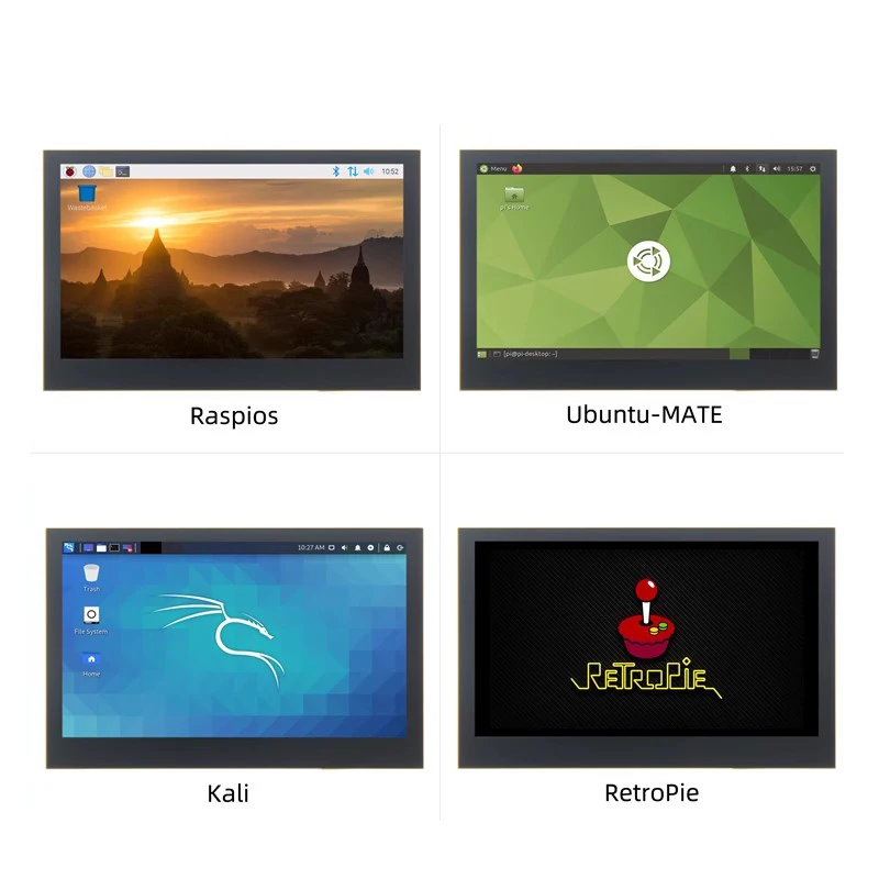 Capacitivo Touch Screen Display Monitor, Raspberry Pi Suporte Raspbian, Ubuntu, Kali, Win10, MIPI, DSI, IPS, TFT, 4.3 ", 4.3"