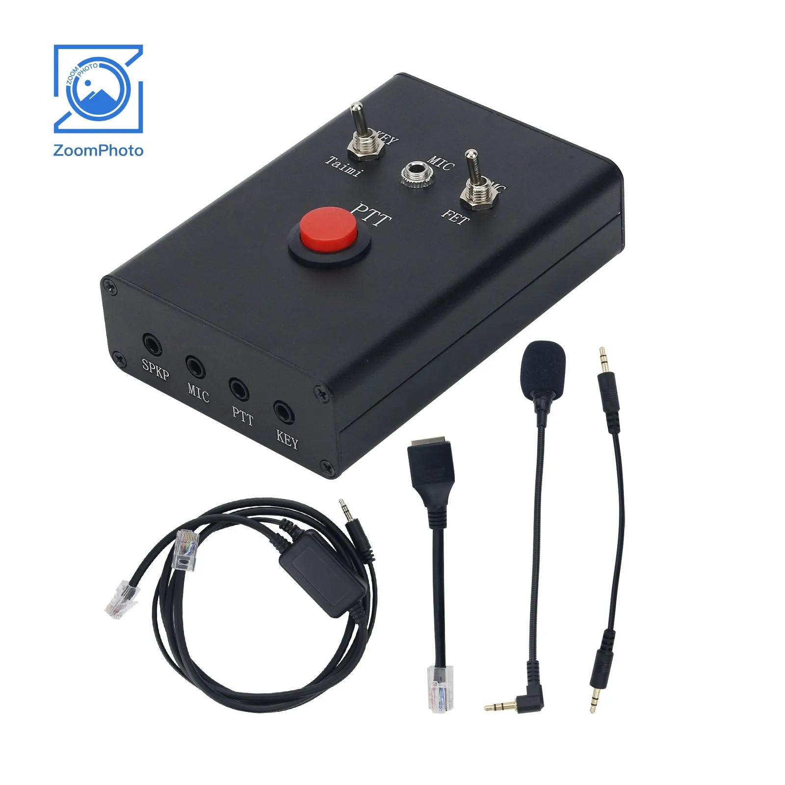 DIH-1 Multifunctional Radio Microphone Radio Accessory for YAESU for XIEGU Shortwave Radio Support External Speaker/Headphone