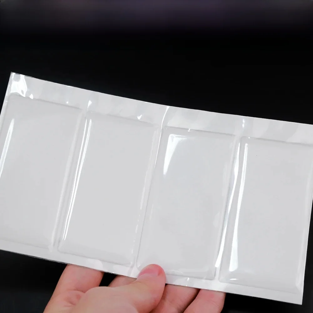 50/100/500 sztuk 75x3 8mm prostokąt przezroczysty wyczyść naklejka epoksydowa efekt 3D łatwy uszczelniacz do biżuterii wisiorek rzemiosło Making — zdjęcie 2