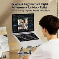 360 Rotating Laptop Stand, Foldable Laptop Riser for Desk, Aluminum Ergonomic Computer Stand, Heat Dissipation Cooling Holder 5