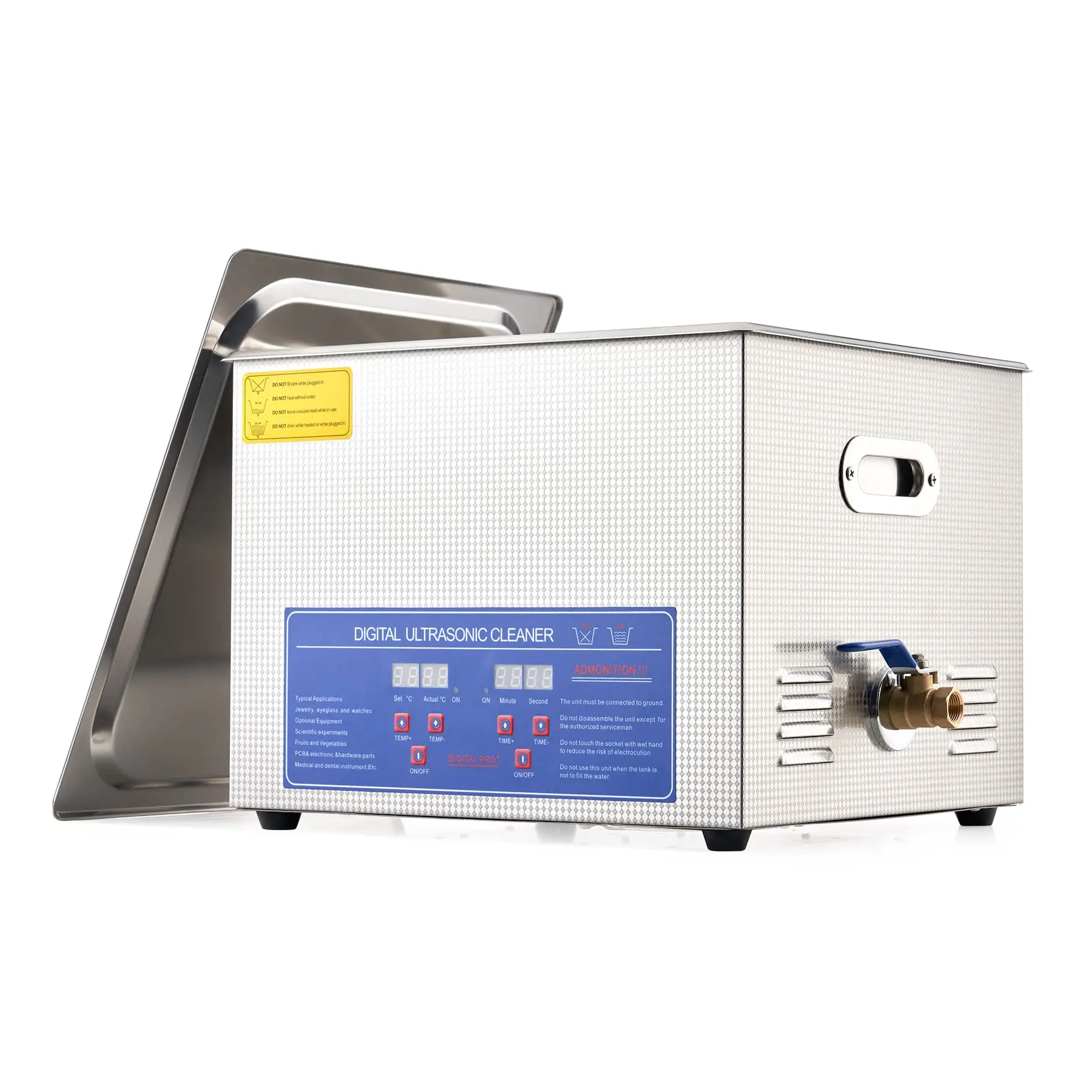 Ultrasonic Cleaner with Heater Timer, 360W Professional Ultrasonic Cleaning Machine, Stainless Steel Sonic Cavitation Machine