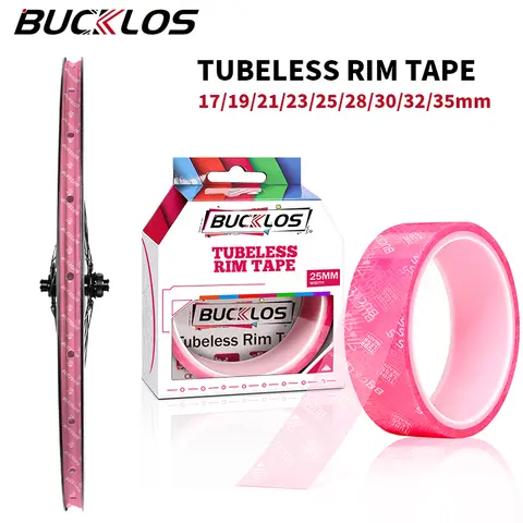 Bucklos fita de aro de bicicleta sem câmara de ar, 10m, 17/19/21/23/25/28/30/32/35mm de largura, faixa de aro de roda de bicicleta mtb, fita de aro de roda de bicicleta de estrada