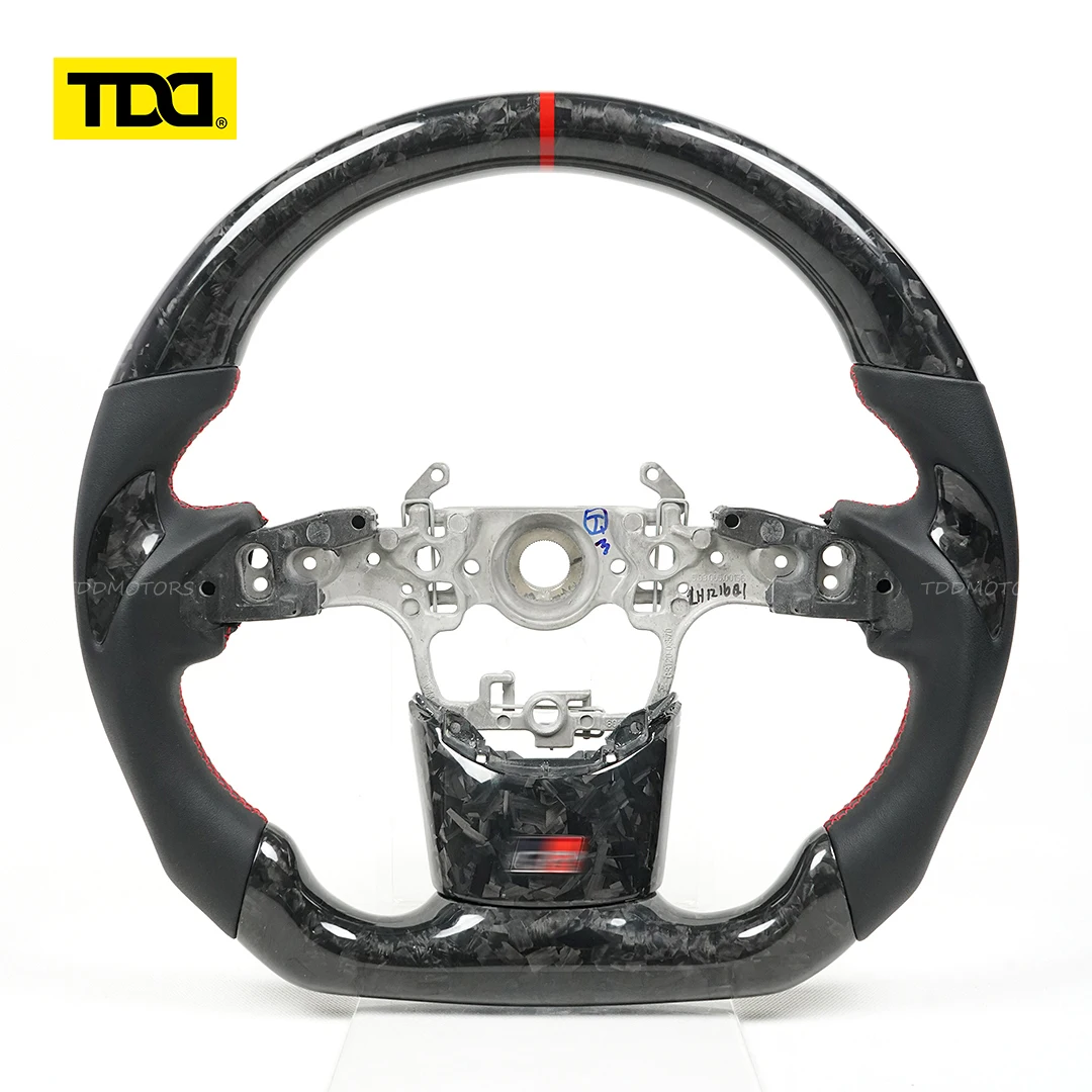 TDD Forged Carbon Fiber Steeing Wheel for Toyota GR Yaris 2020 - 2024 Corolla GZEA14 2023 - 2024 Full Leather Without Trim