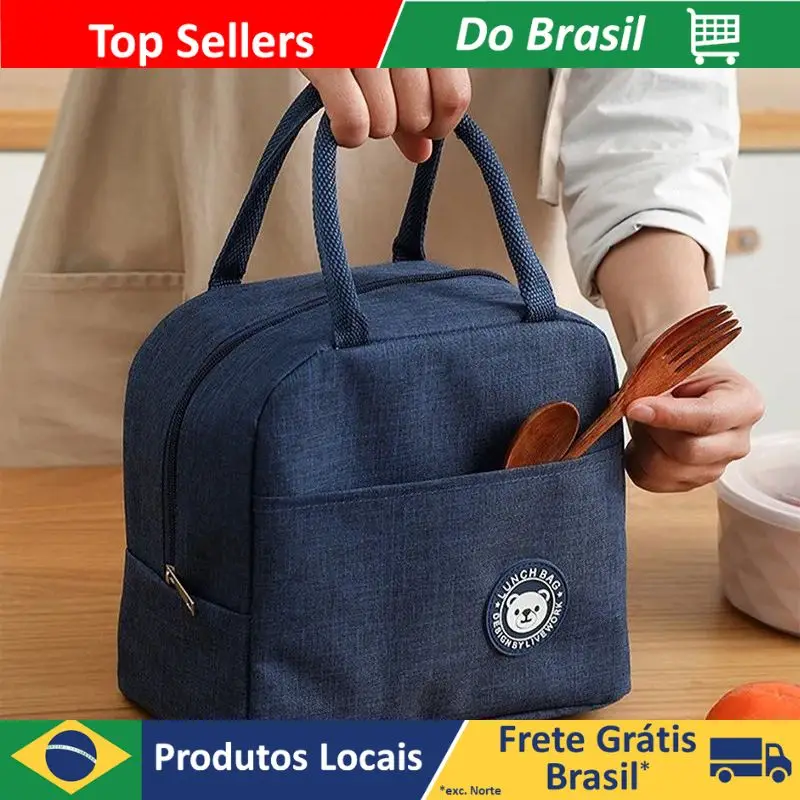 DAFUSHOP Bolsa Térmica Com Bolso Externo Para Marmita Viagem