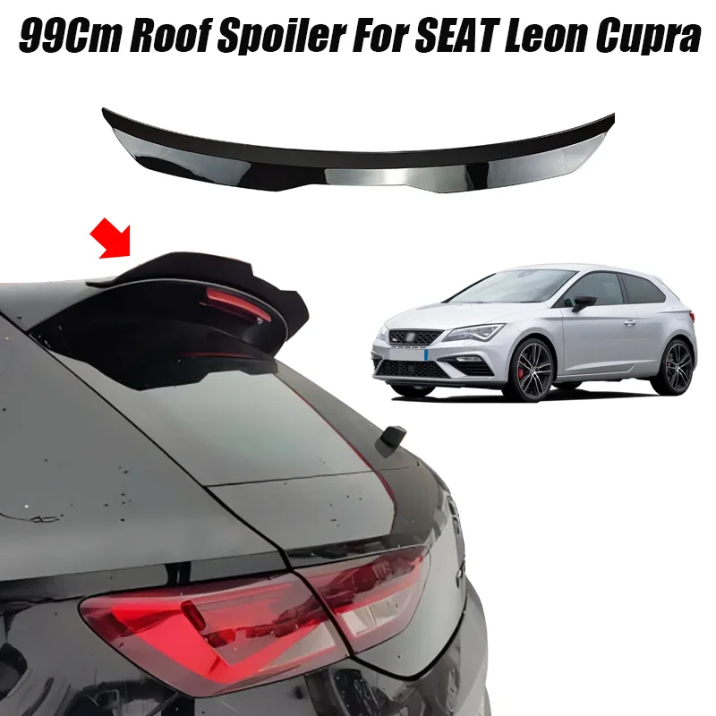Alerón trasero universal de 99 cm para techo de coche, compatible con Seat Ibiza, Leon, Arona, Tarraco, Ateca 5F Mk3, Cupra Born, Formentor, ABS