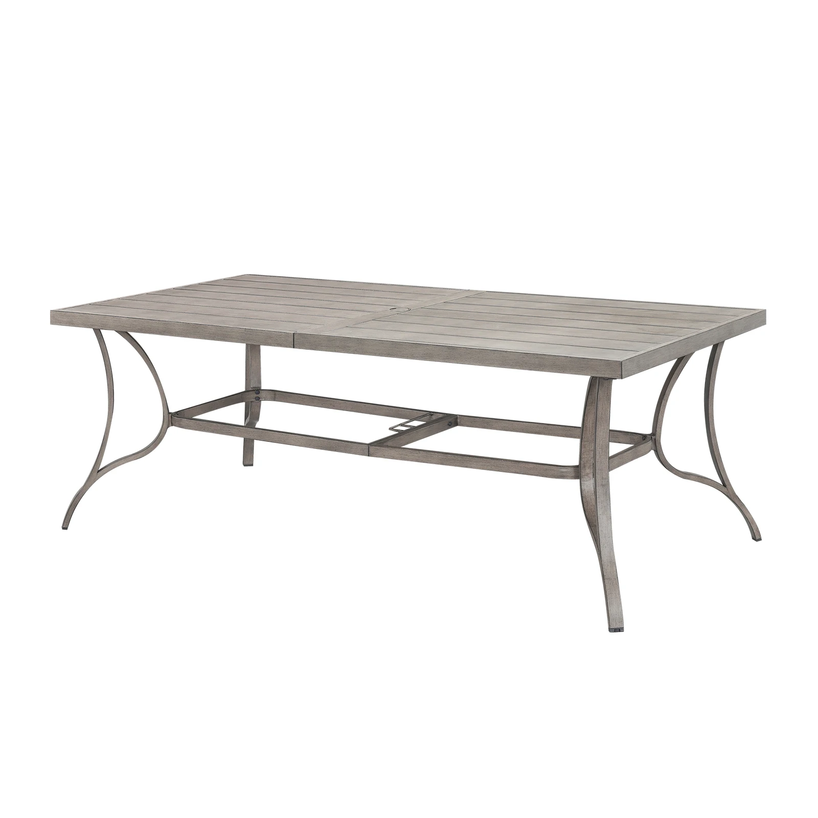 

SeeHill Dining Table for 8, 84"x38.6" Aluminum Outdoor Table with Umbrella Hole, Patio Dining Table for Deck or Garden