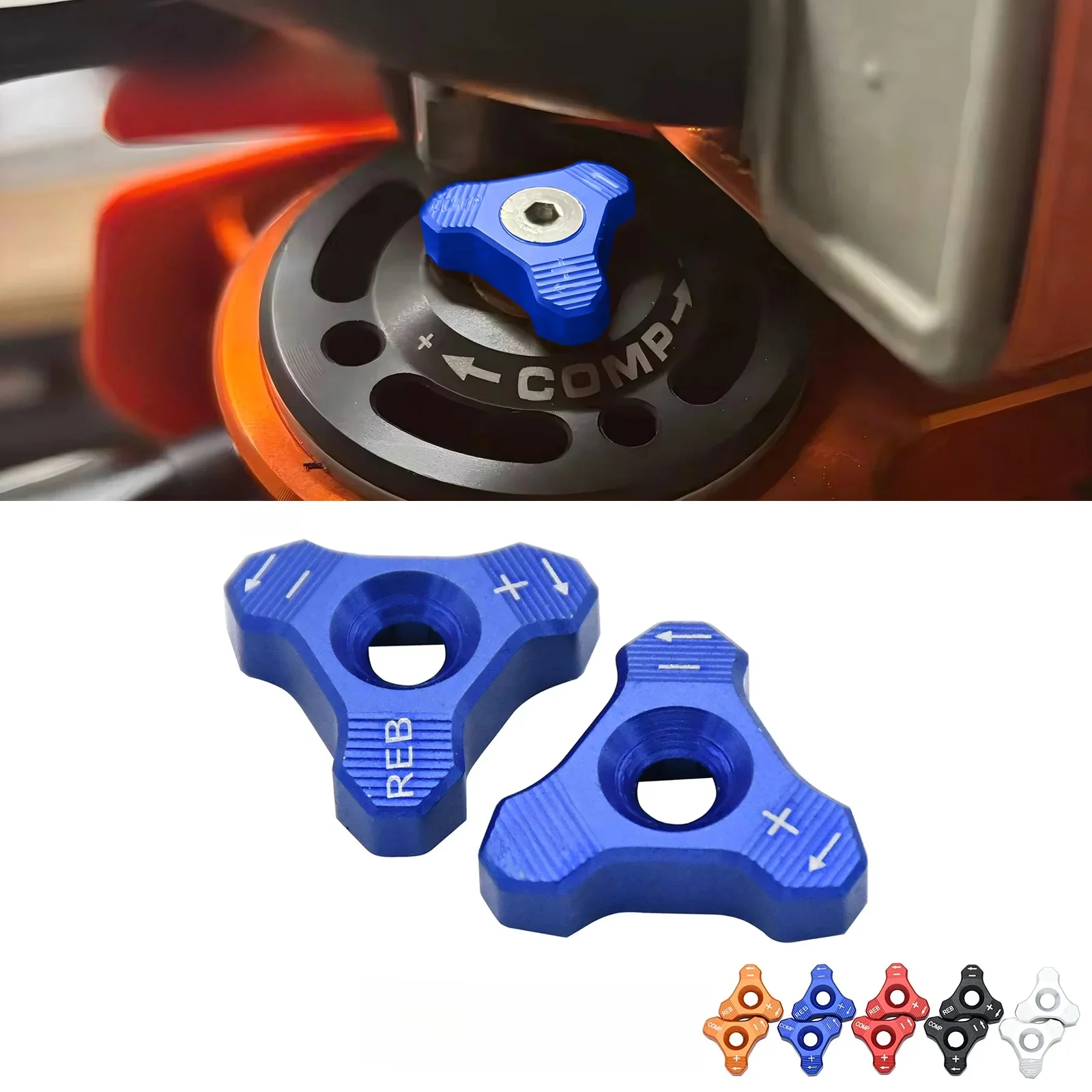 Boulon de réglage de bouton de fourche d'amortisseur avant CNC 48mm, pour KTM EXC SX SXF XCW XCF EXCF EXCR 125 150 250 300 350 400 450 500 525