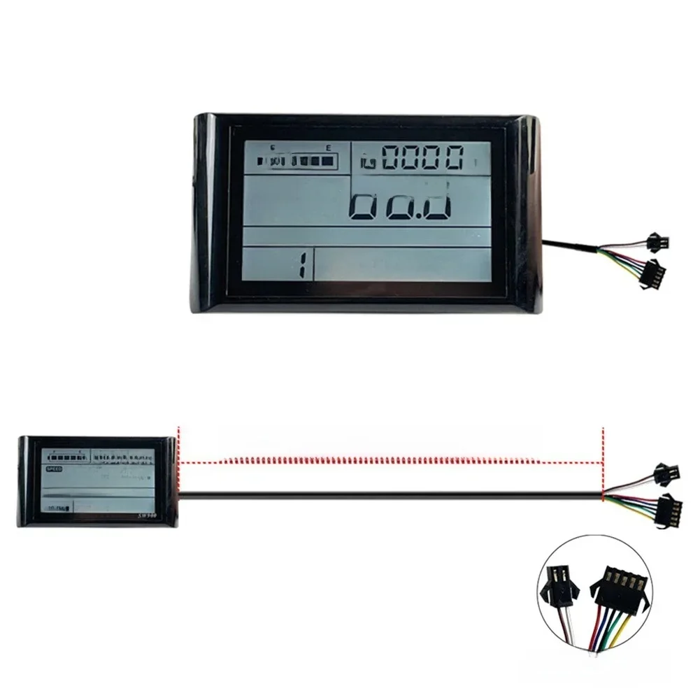 AliExpress NONE LCD Display SW900 Panel SM Plug/ Waterproof Plug 24/36/48V Compatible With JN Controller E-Bike Electric Bicycle