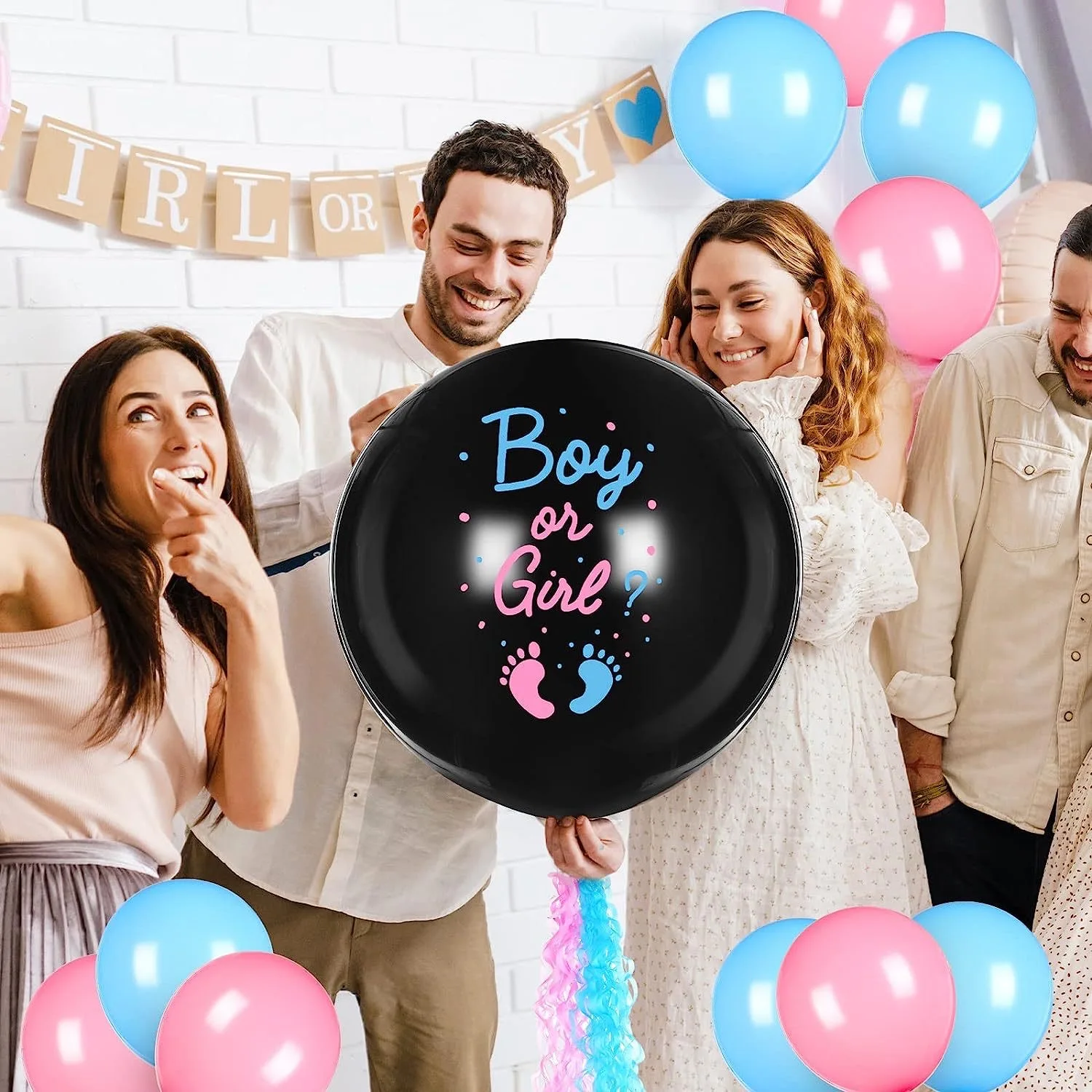 Ultimate Baby Gender Reveal Balloon Party Kit