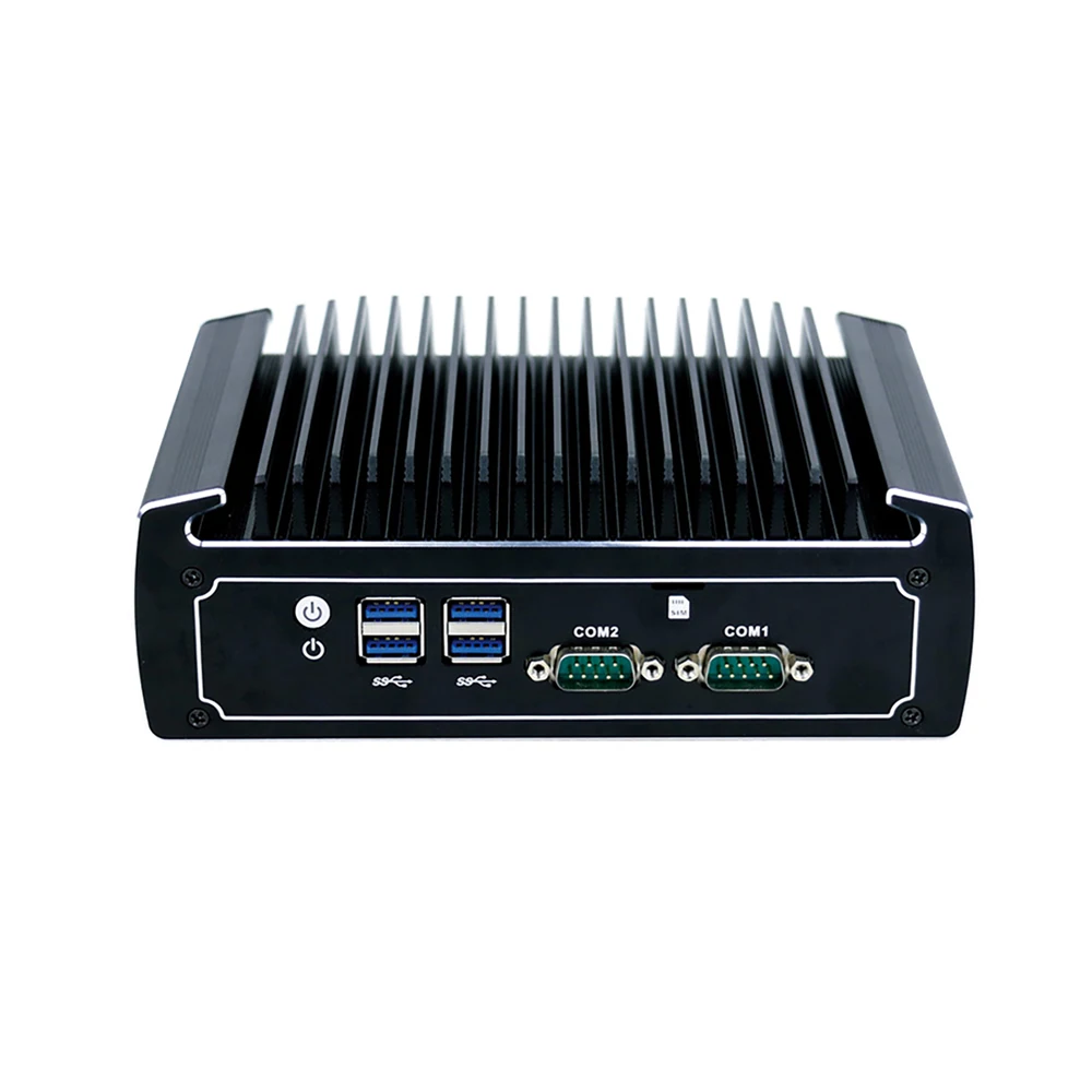 HUNSN Fanless Mini PC,Industrial Computer,Windows 11/Linux Ubuntu,Intel Core I5/I7,BX06,2COM,SIM Slot,2LAN,DP,HDMI,Vesa Mount