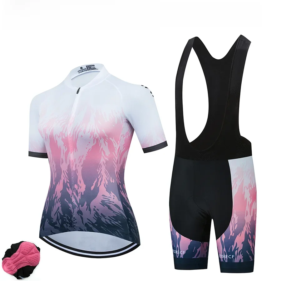 AliExpress RXKECF Pro 2023 Woman Short Sleeve Cycling Jersey Set Sports Outfit Bike Clothing Kit Mtb Maillot