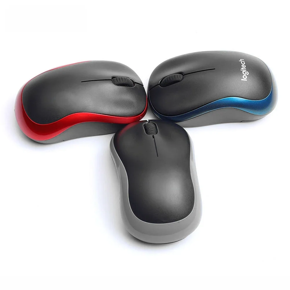 Logitech-m185 mouse sem fio, 2.4 ghz, usb, 1000dpi, 3 botões, silencioso, navegação óptica, para