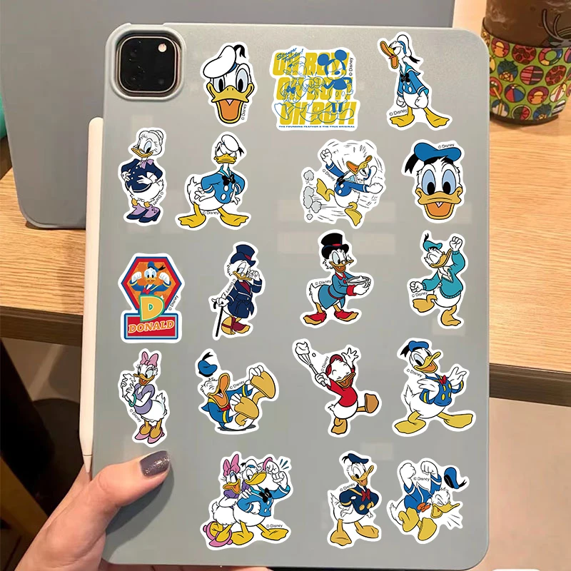 50PCS Donald Duck Stickers For Scrapbook Diary Laptop Luggage Skateboard Graffiti Decal Fun Classic Toys