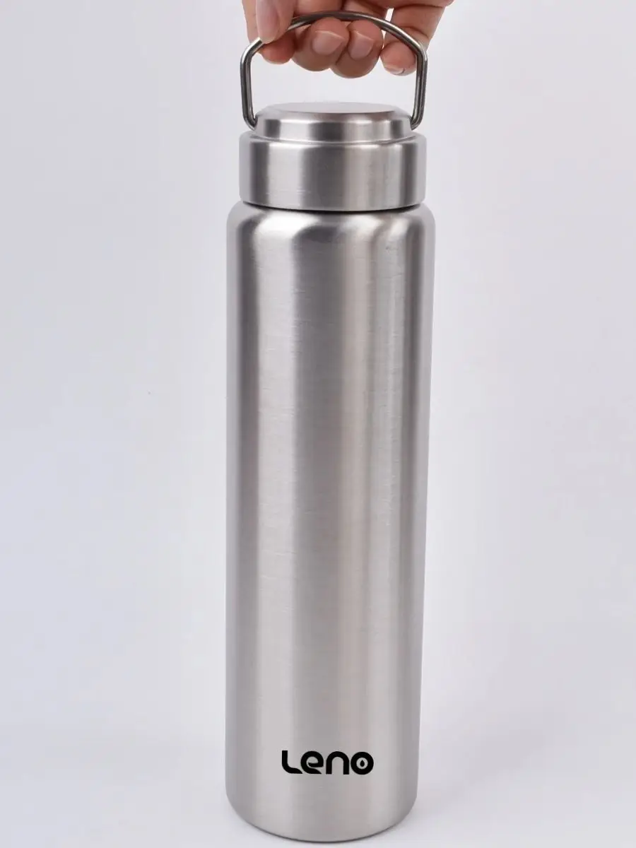 AliExpress NONE 450ml/600ml/900ml/1200/1500ml Stainless Steel Bicycle Water Bottle Sports Fitness Single Walled Metal Flask for Traval Sports