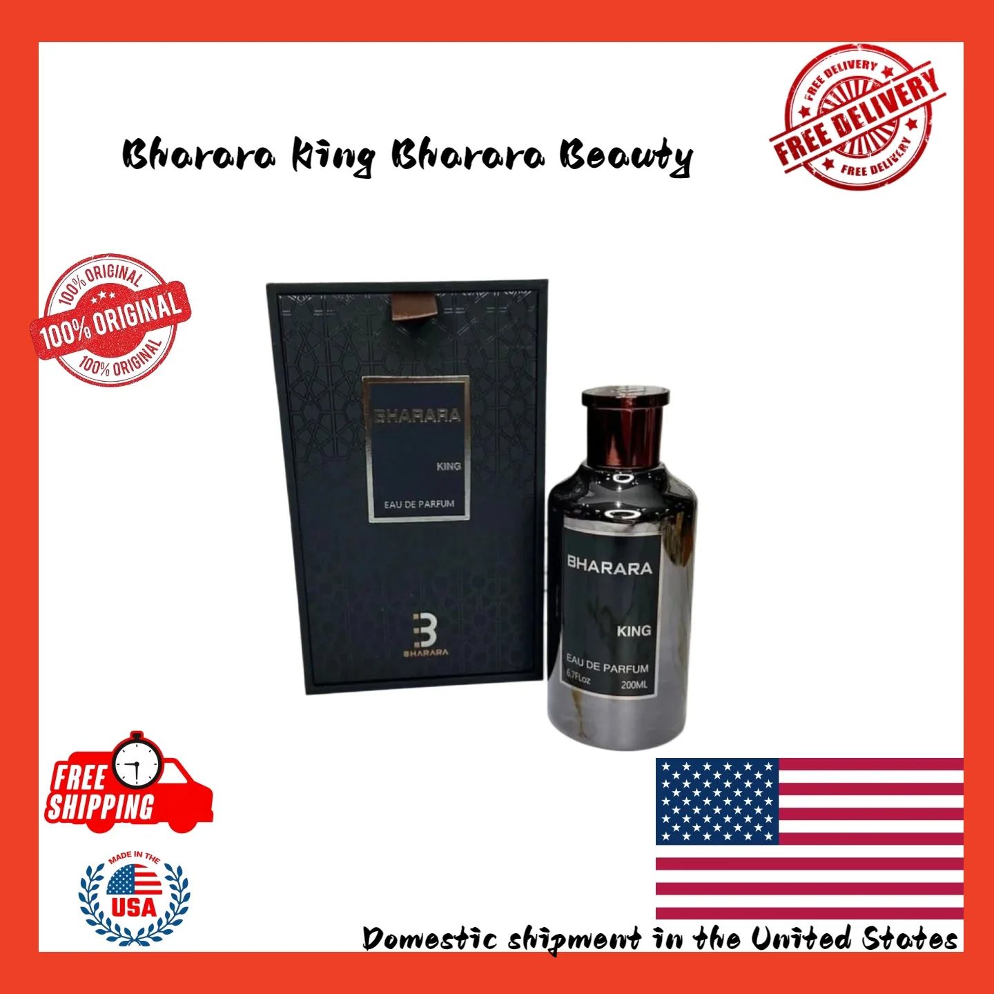 

Bharara King Bharara Beauty EdP + Refillable Travel 3.4 oz / e 100 ml Luxury perfume a birthday or Valentine's Day gift