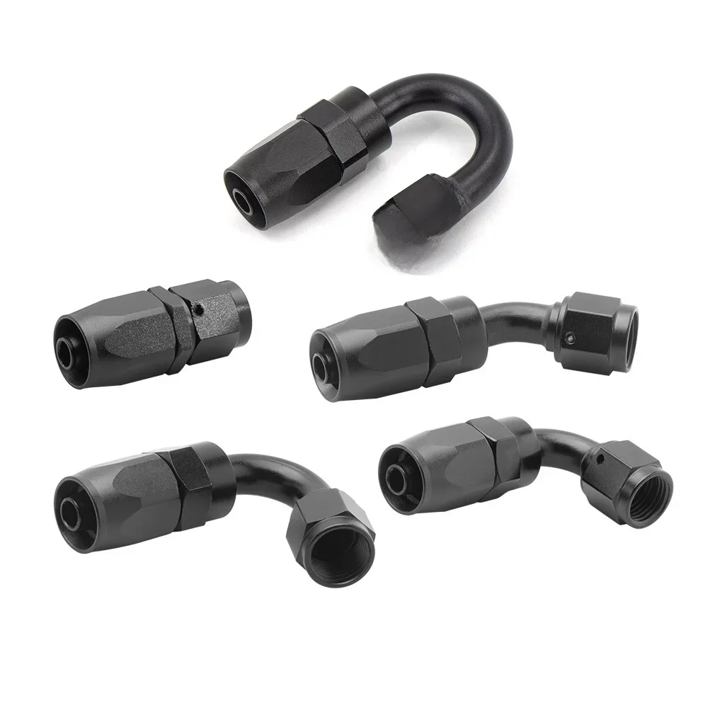 AN6/AN8/AN10 Prosty 0 ° /45 ° /90 ° /120 ° /180 °   Stopniowany aluminiowy obrotowy adapter końcówki węża Przewód paliwowy oleju WTYCZKA NPT Hurtownia — zdjęcie 2