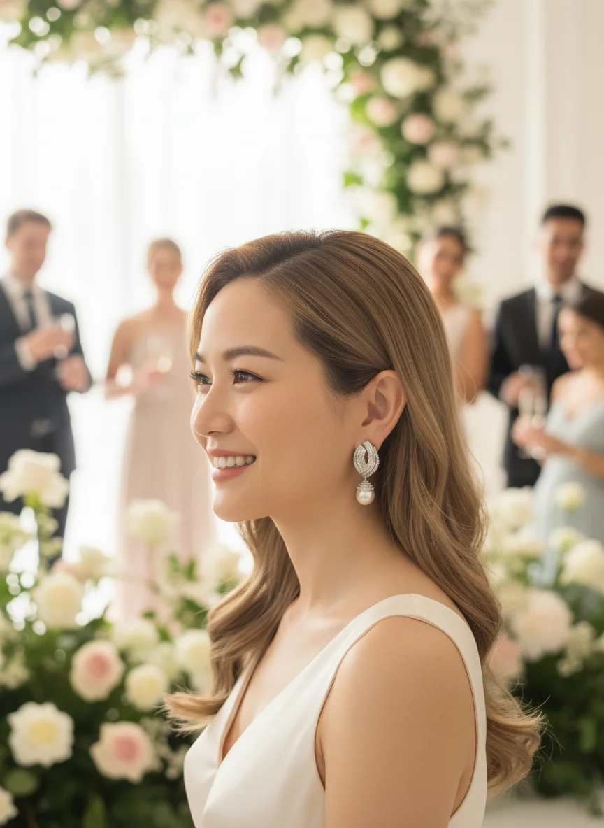 

YLMyself Large Statement Earrings Pave Cubic Zirconia Luxury Bling Jewelry For Women Wedding Party