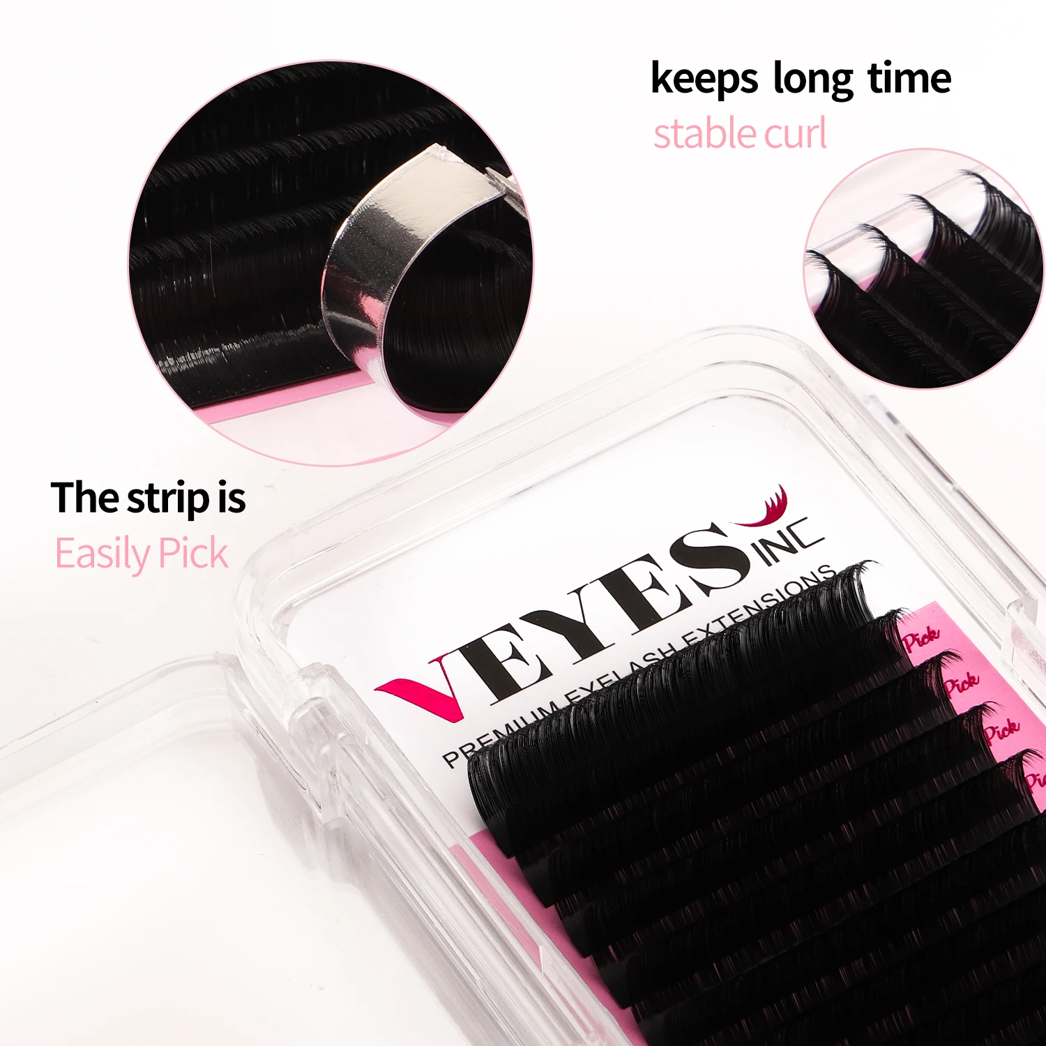 Veyes Inc LD Curl Individual Eyelash Extensions Faux Mink Lashes Veyelash Professionals Classic Soft Natural Lash Bulk Wholesale