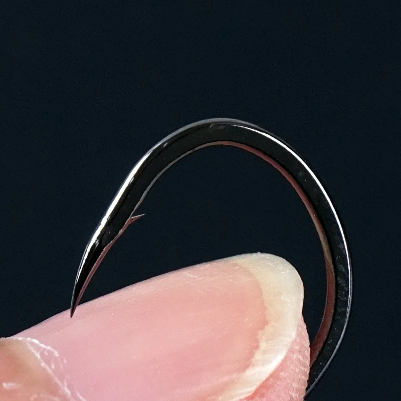 خطافات صيد عالية الكربون من الفولاذ المقاوم للصدأ ، إكسسوارات صيد سمك الشبوط ، طلاء شائك ، معالجة بحرية ، 10-