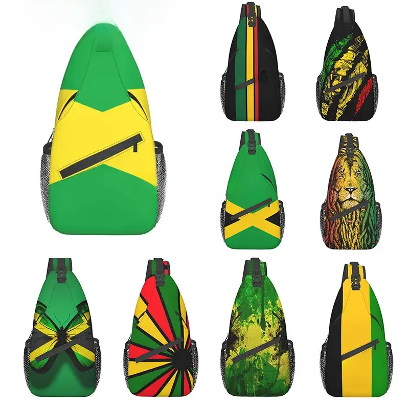 AliExpress Jamaica Flag Crossbody Backpack Sling Shoulder Bag for Men Women Durable Gym Bag For Cycling