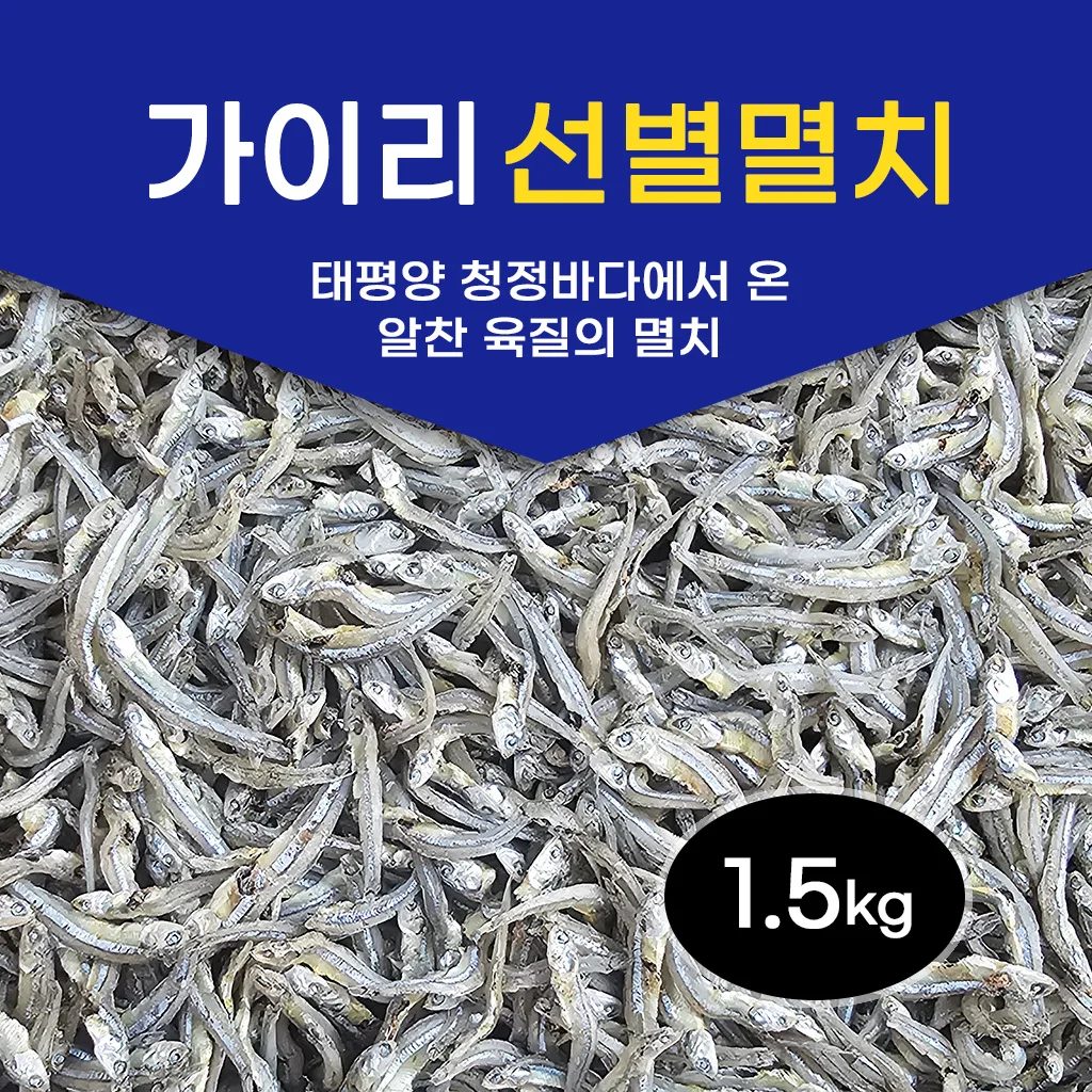 무풍지대 업소용 볶음멸치 1.5kg 대용량 가이리 실속형 한박스