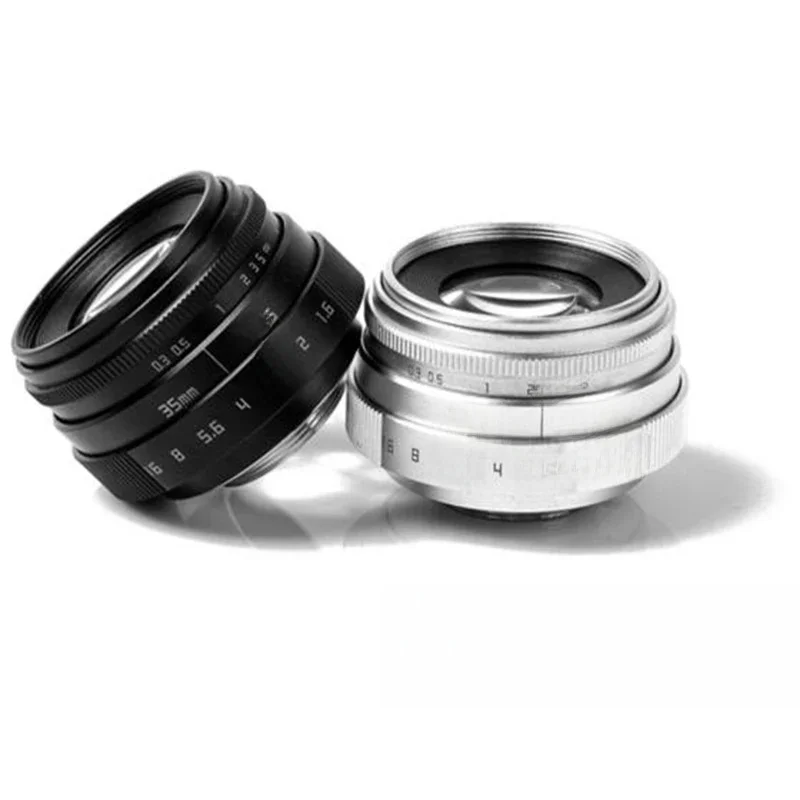 Foleto Fujian 35mm F1.6 CCTV obiektyw telewizor + Adapter obiektywu pierścień C uchwyt do canon EOS M nikon j1 sony nex mikro m43 fx A7 A5 — zdjęcie 2