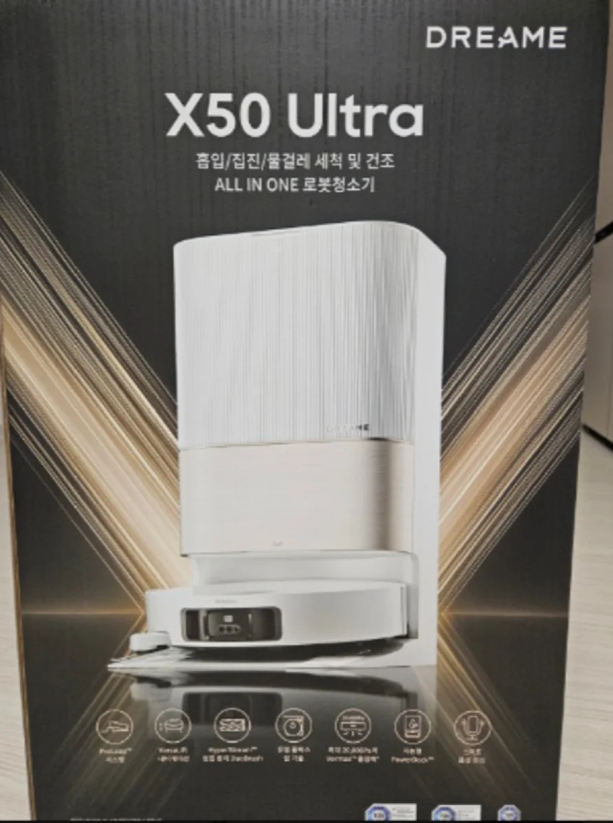 เครื่องดูดฝุ่นหุ่นยนต์ Dreame x50 Ultra คุณภาพใหม่แกะกล่อง ครบชุด {สีดำและสีขาว}
