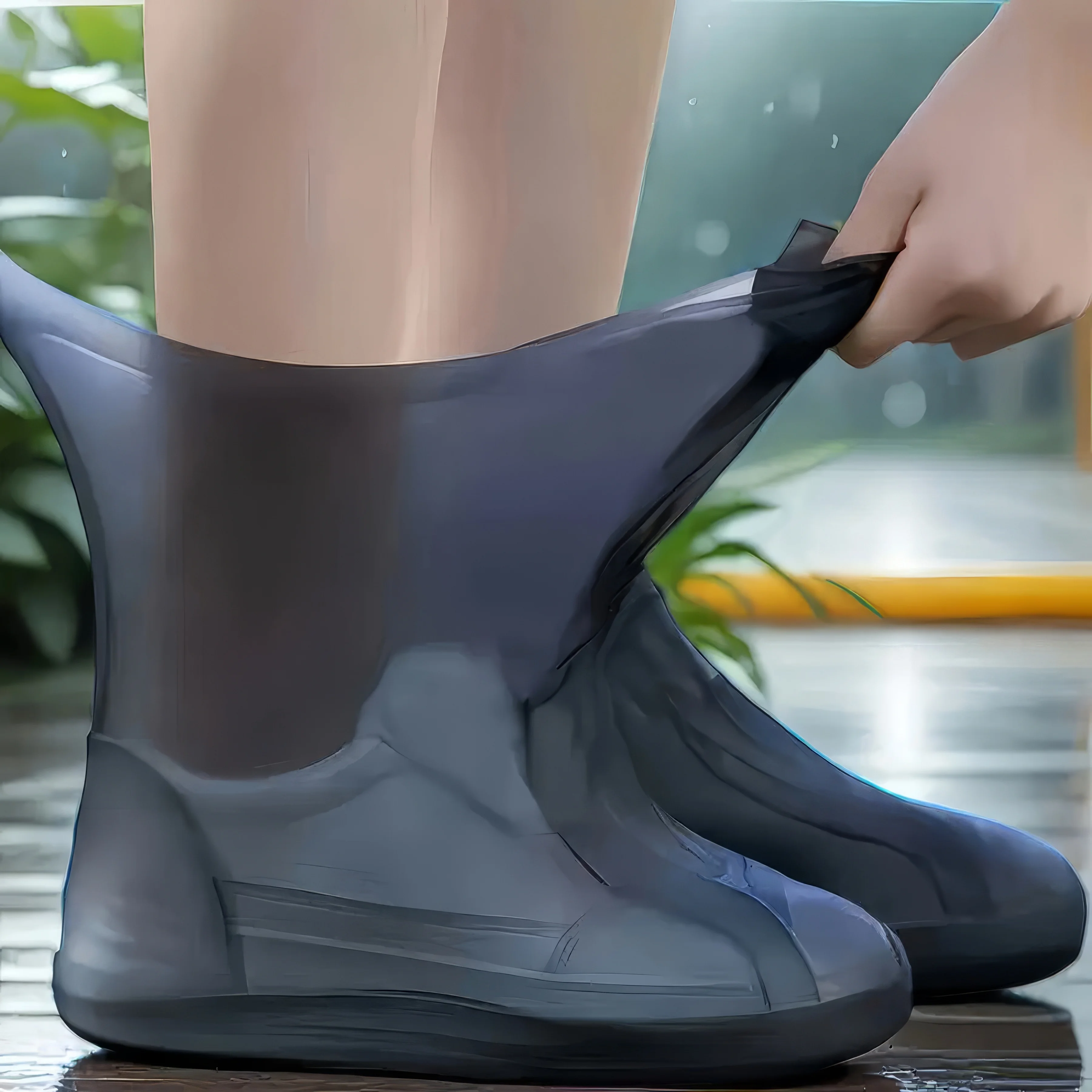 防水乳胶儿童雨靴套