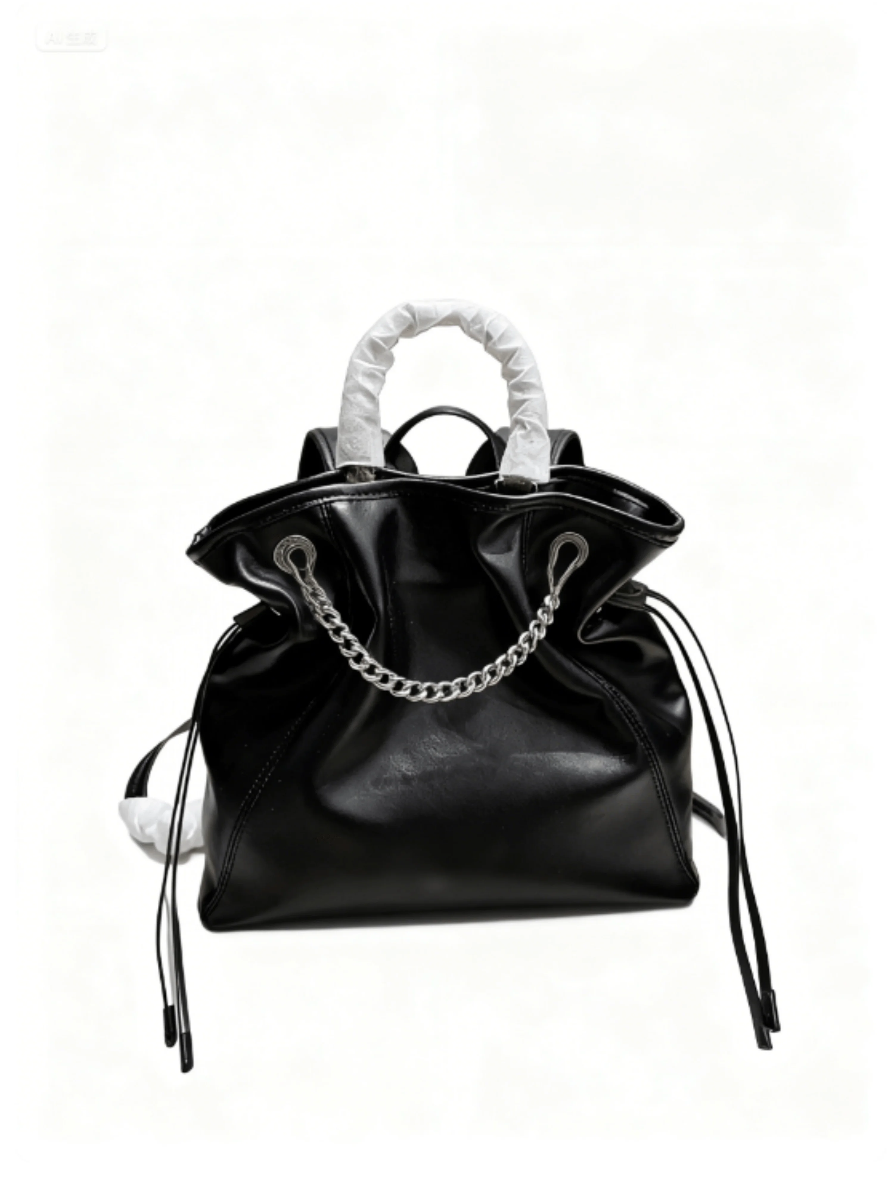 

2025 женская сумка, новый стиль, повседневная простая кожаная цепочка из овчины, многофункциональная элегантная и компактная прочная сумка на плечо 26*24 см