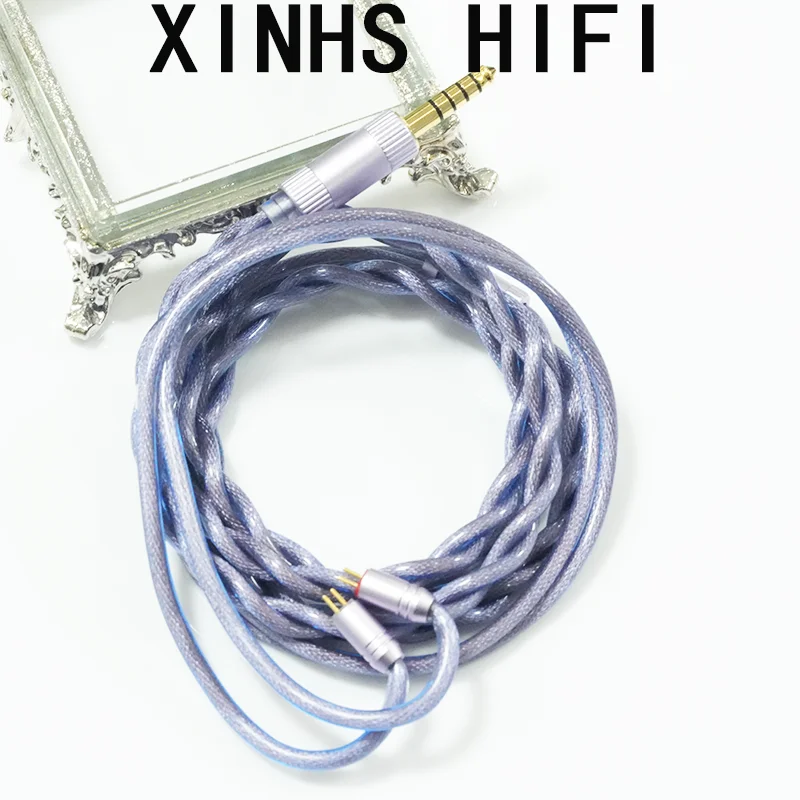 

XINHS HIFI 2-Core Gold Light Green Gold-Plated Alloy Copper Hybrid Earphone IEM Cable With3.5mm/4.4mm/ 2.5mm/MMCX/2Pin/IE900
