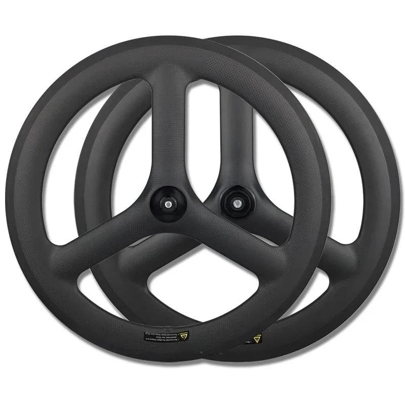 AliExpress NONE Carbon Trispoke 20 451 Wheelset V Brake 48mm Deep Mini Velo Carbon Wheels 451 Tubeless Ready Oversize 20 / 22 Inch Wheels