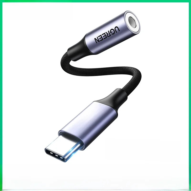 UGREEN Kabel USB C do słuchawek 3,5 mm Adapter słuchawkowy USB C do 3,5 DAC Kabel audio do Xiaomi Mi10 HUAWEI P30 Oneplus 9 — zdjęcie produktu 7
