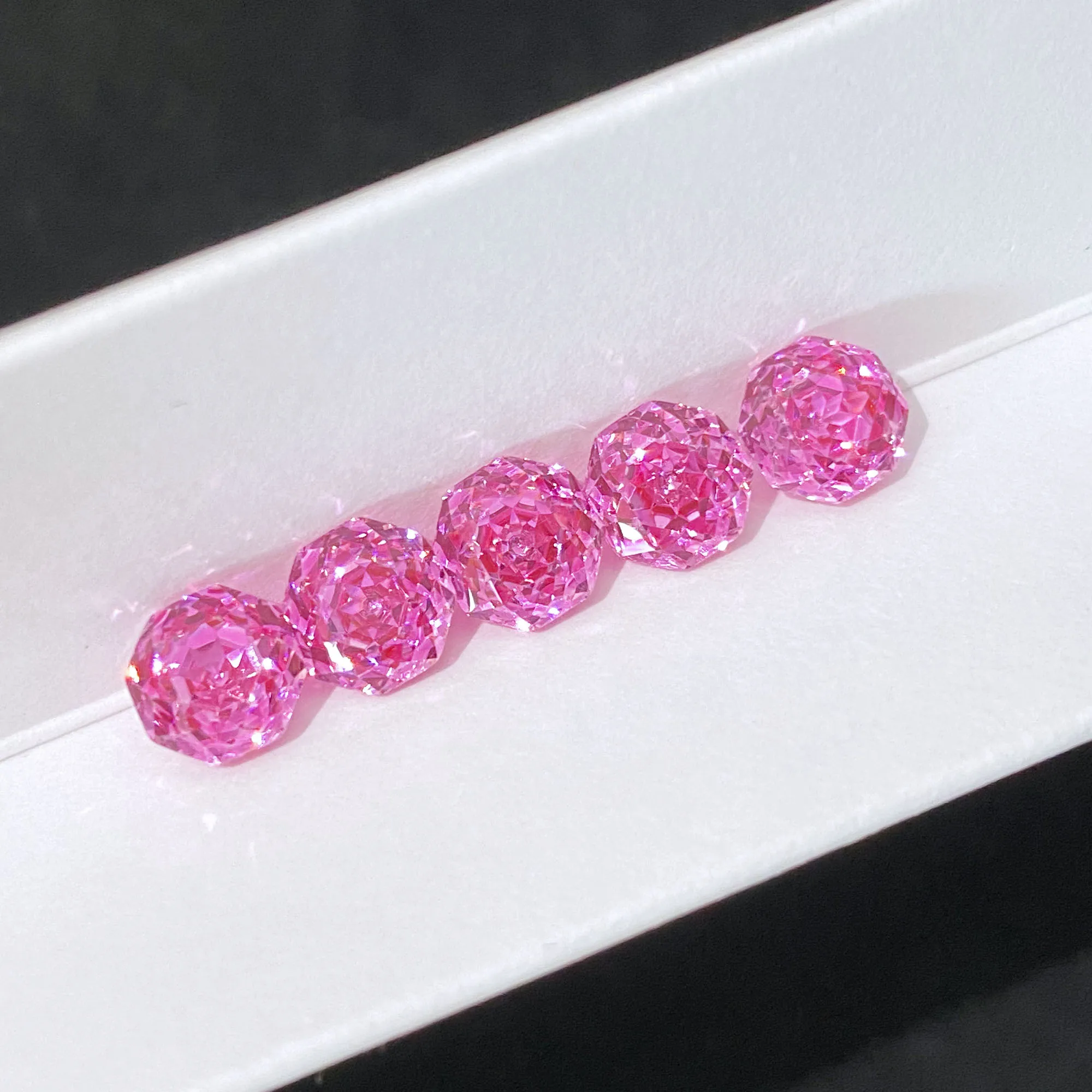 Zirconia Special Octagon Rose Cut Strawberry Mojito Wholesale and Retail for Diy Ring Necklace Earring Main Materials