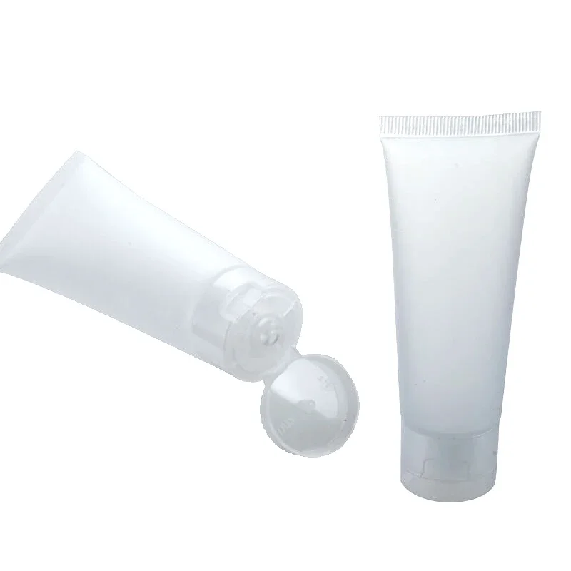 Tubes souples en plastique transparent, conteneurs d'emballage vides pour crème cosmétique, émulsion, Lotion, 15ml, 20ml, 30ml, 50ml, 100ml, 2 pièces
