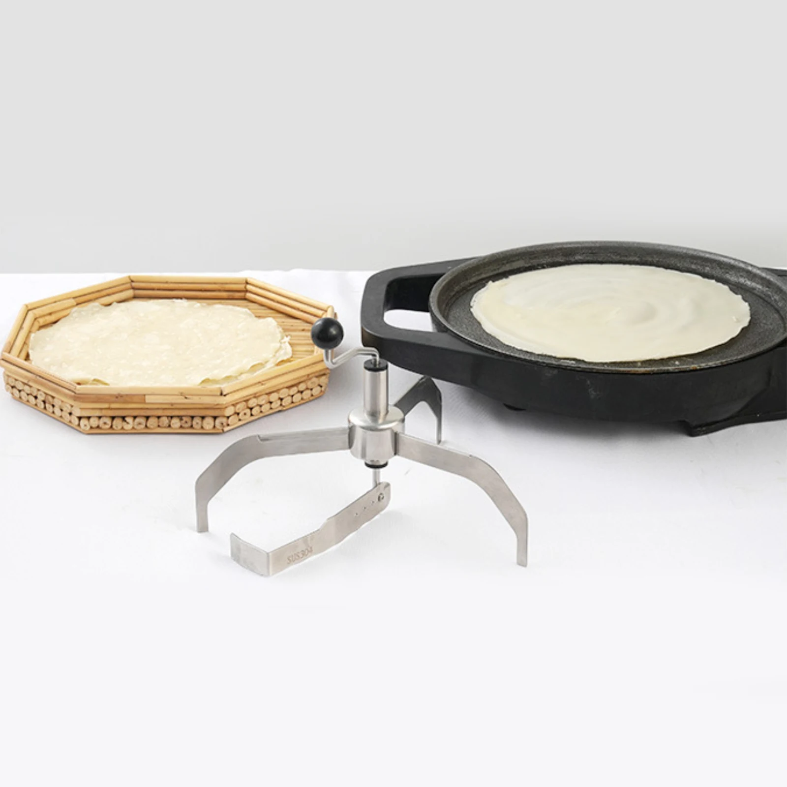 Crepe Spreader Tool Cookware Kitchen Accessories Crepe Making Spreader for Kitchen Pancake Stall Restaurant Taco Tortilla Batter