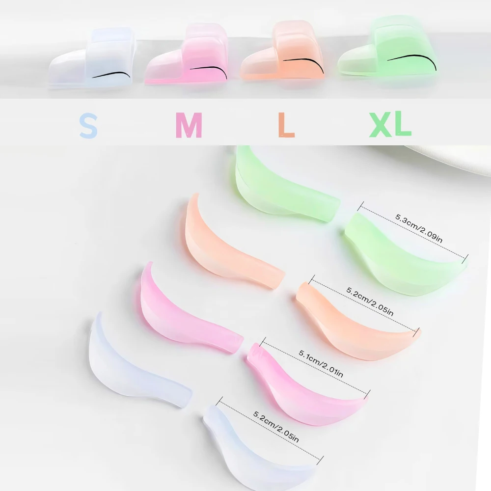 4 paires de tiges de levage de cils, tampons de permanente de cils colorés, boucliers de levage de cils en Silicone, outil de maquillage pour la maison ou le Salon
