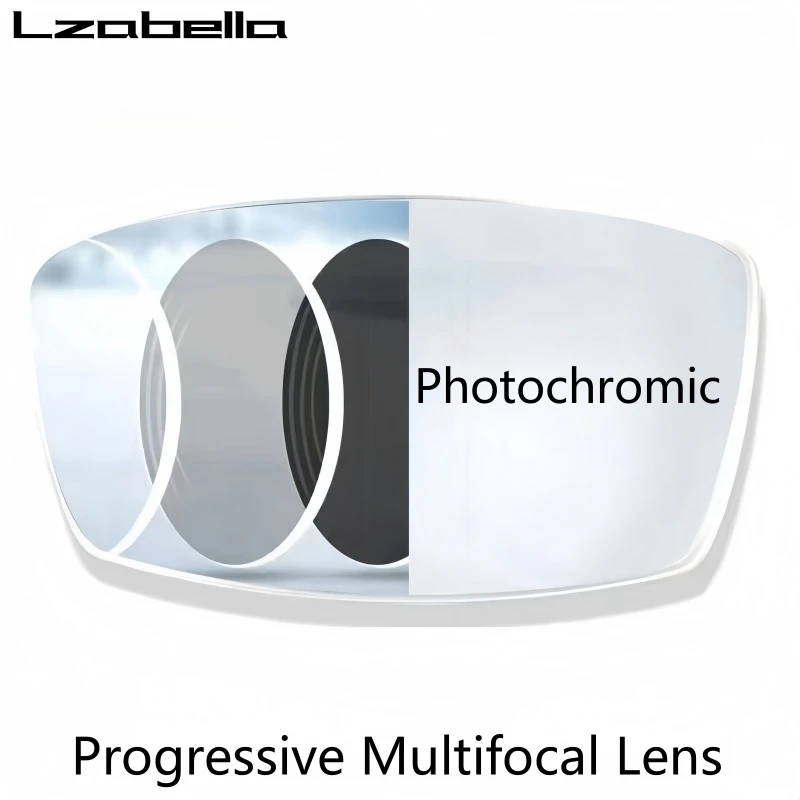 

Lzabella 1.56 1.61 1.67 1.74 Photochromic Progressive Multifocal Lenses, Anti-UV, Anti-Scratch Aspherical Lenses, Coated 1 Pair