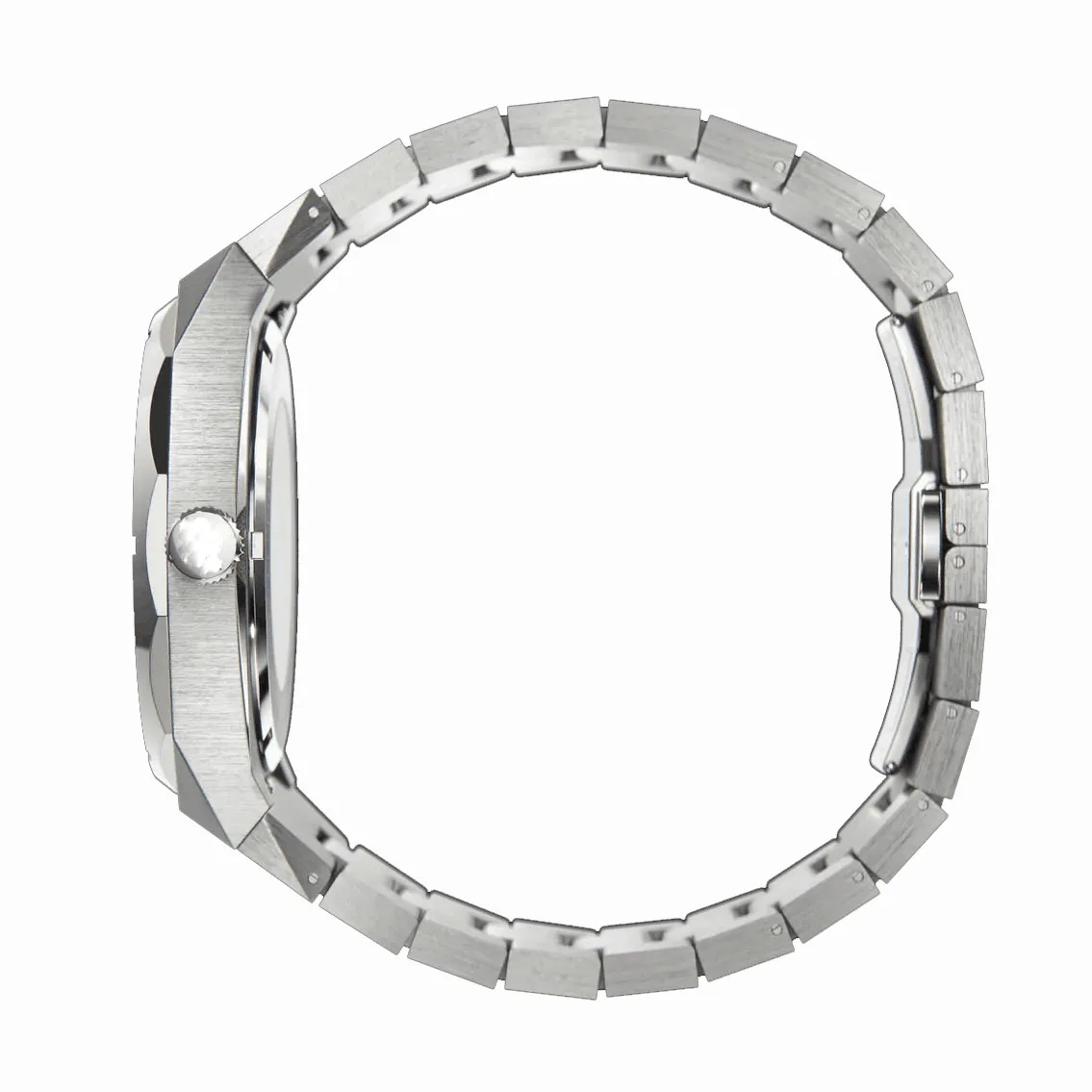 Imagem -06 - Relógio de Quartzo Transparente Masculino sem Logotipo Marcador de Cristal Estrela Poeira Arco-íris Moldura de Pedra Fosco 42 mm