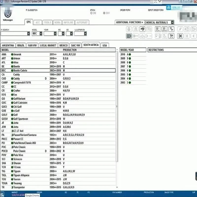 Multi-Languages ETK A 8.3 Group Vehicles Electronic Parts Catalogue until 2021 years For V/W+AU/DI+SE/AT+SKO/DA