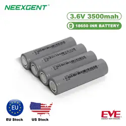 100pcs EVE 18650 3.7v 3500mah Cylindrical Lithium Battery for Electric Toys