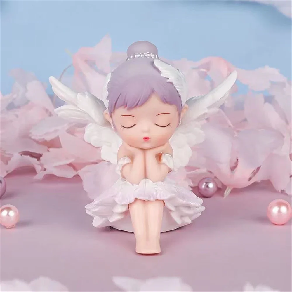 Figurines de fille de dessin animé, Statue d'ange de ballerine, décor de bureau décoratif mignon, Miniatures de Ballet pour fille, décoration de tableau de bord Adorable