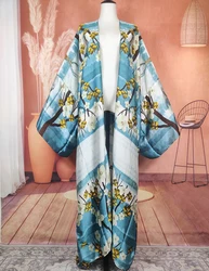 Kimono bohemio de estilo musulmán para mujer, caftán holgado, longitud completa, estilo africano, para playa, verano, Dubái