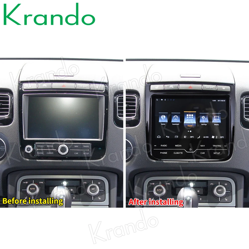 Krando Android Qualcomm 8.4 inch Car Audio Radio Player GPS for VW Volkswagen Touareg 2011 - 2017 Wireless Carplay Headunit