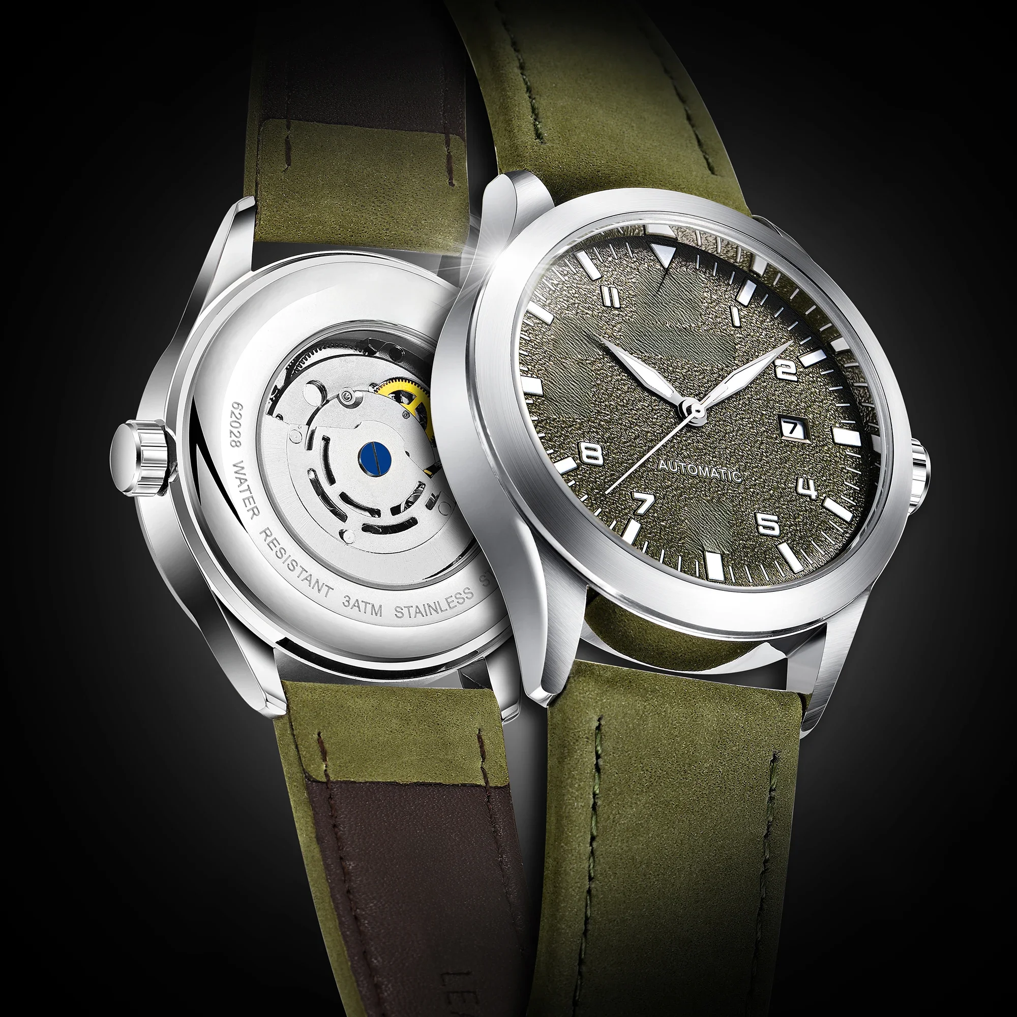 OCHSTIN Mann Mechanische Pilot Armbanduhren Luxus Selbst Wind Leder Mechaniker Männliche Uhr Auto Datum Relogio Masculino Geschenk für Männer