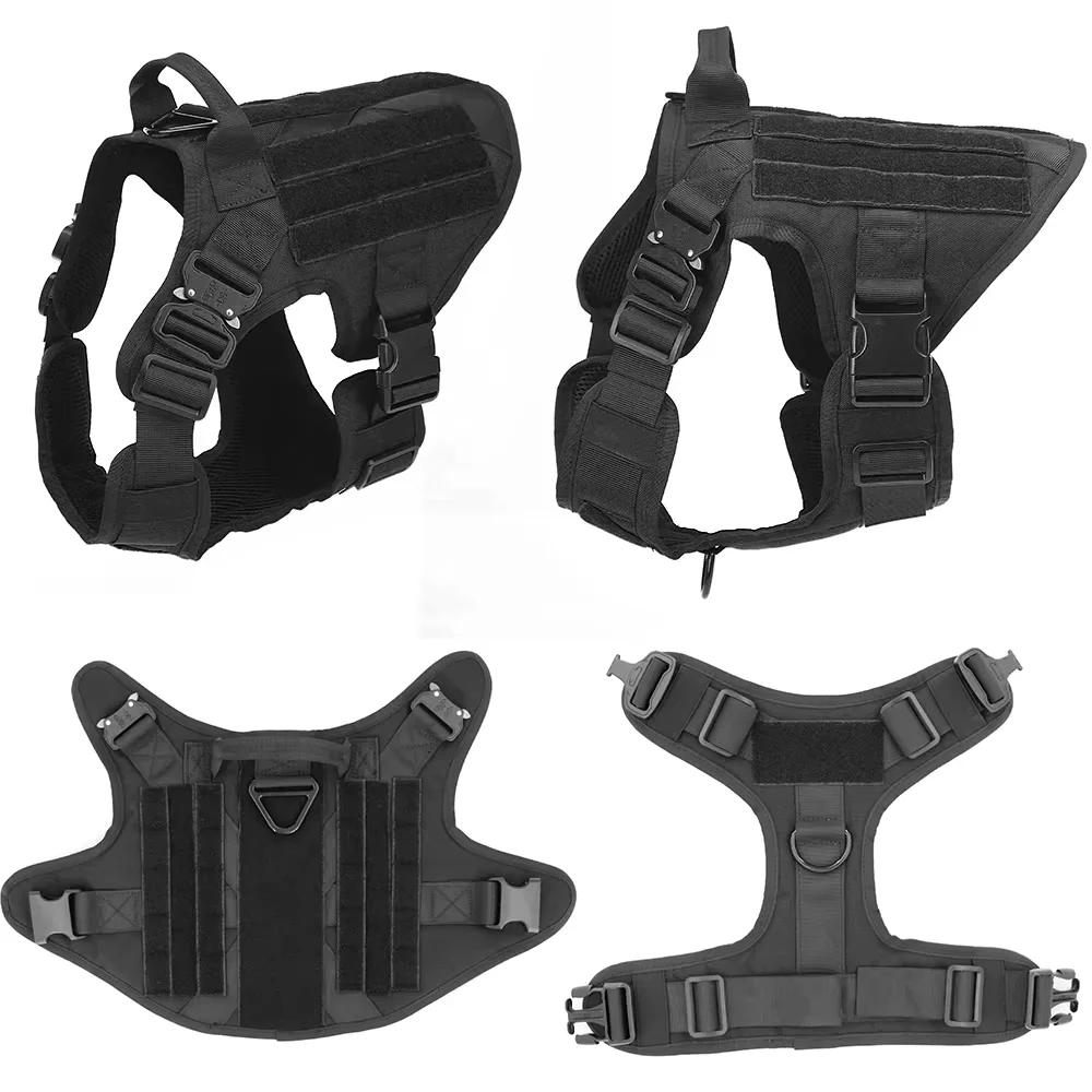 Service Dog Vest Tactical Dog Harness K9 Big Dog Harness K9 Dog Accessories No Pull Harness for Medium Large Dogs Training