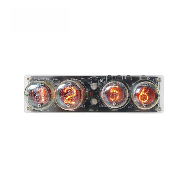 GHXAMP 4 bitów lampy jarzeniowej zegar Nixie QS30-1 SZ3-1 rury zaawansowana wersja pilot zdalnego sterowania LED podświetlenie akcesoria Audio DC5V — zdjęcie 2