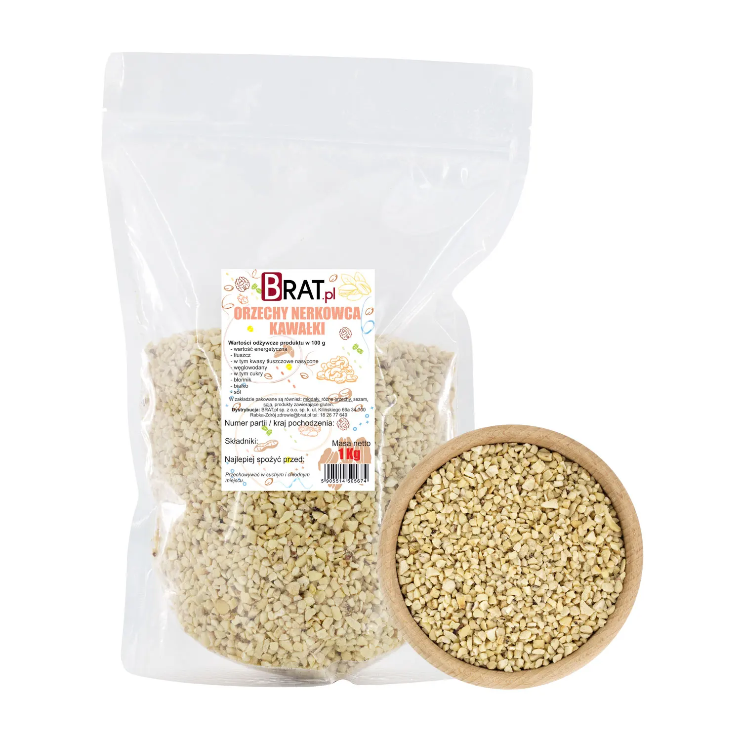 Orzechy nerkowca kawałki 1kg