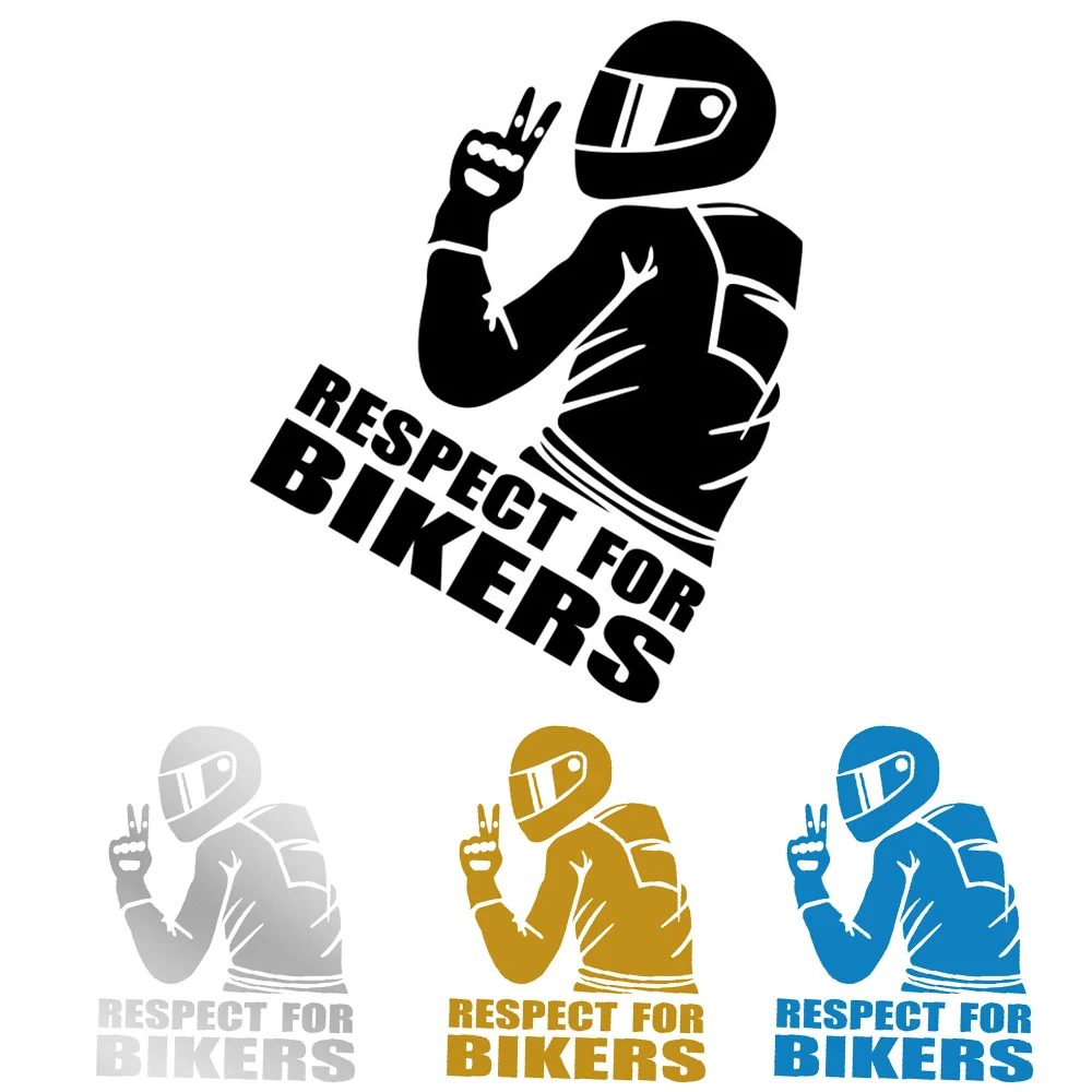 Various Sizes Respect For Bikers Car Sticker Waterproof  Sticker Decal Funny Vinyl Bike Motorcycle Auto Car Styling Decoration