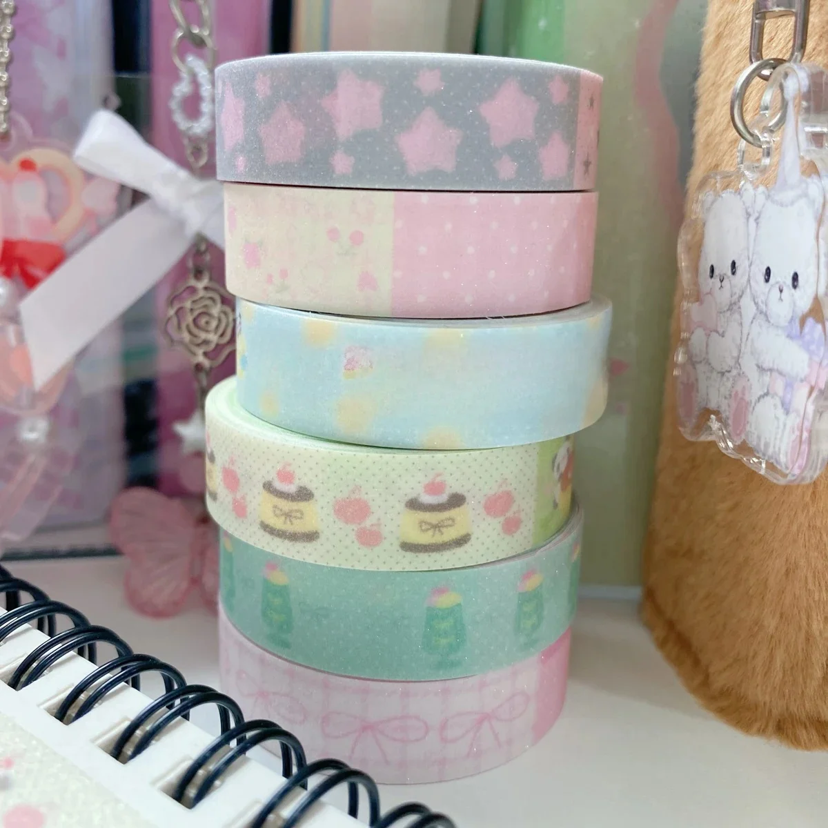 Taśma Washi Kawaii Deco do scrapbookingu Papeteria Diy Arts Crafts Album Cute Panda Taśma maskująca Taśma samoprzylepna do scrapbookingu — zdjęcie 2