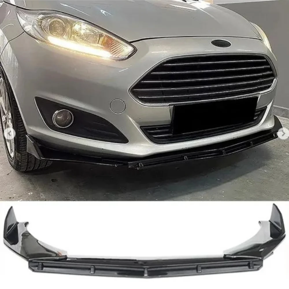 Brbs 3 Pcs Front Bumper Lip For Ford Fiesta 1997-23 Model Body Kit Car Accessories Spoiler Diffuser Flap Sport Bumper